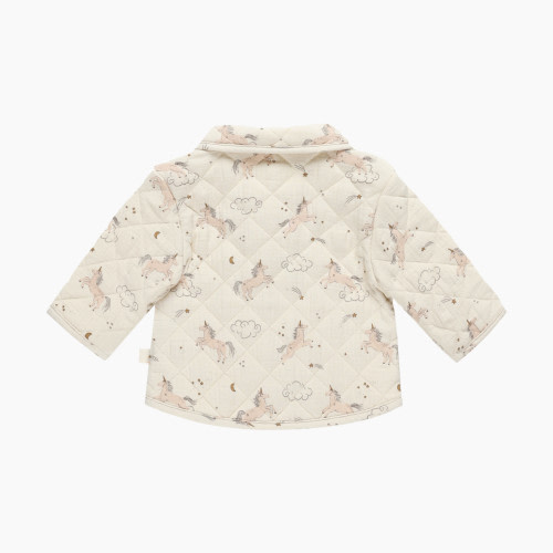 Quincy Mae Quilted Jacket - Natural, 0-3 M