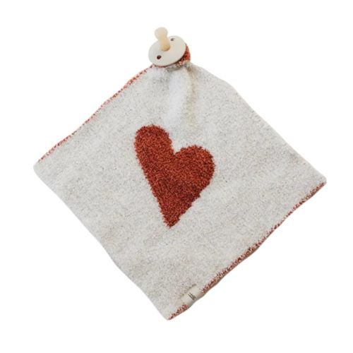 Forever French Baby | Lovey | Pacifier Holder | Lovey Gifts | Boy & Girl | Ideal for Age 0 Months & Up | Microfiber Feather Yarn (Queen of Hearts)