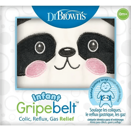 Dr. Brown's Infant Gripebelt for Colic Relief, Heated Tummy Wrap, Baby Swaddling Belt for Gas Relief, Natural Relief for Upset Stomach in Babies and Toddlers, Panda, 0-3m