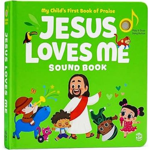 Jesus Loves Me Christian Sound Books for Toddlers 1-3 | Musical & Religious Toddler Books | Ideal Baptism Gifts for Boys and Girls - Interactive Baby Books for 1 Year Old for Easter Baskets