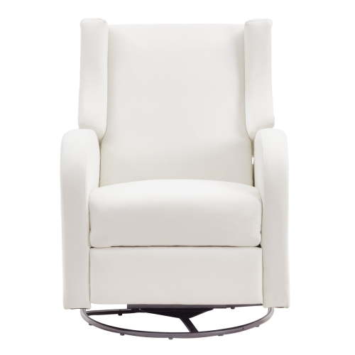 KFFKFF Electronic Lounge Chair Power and Swivel Glider Off-White Adjustable Angle