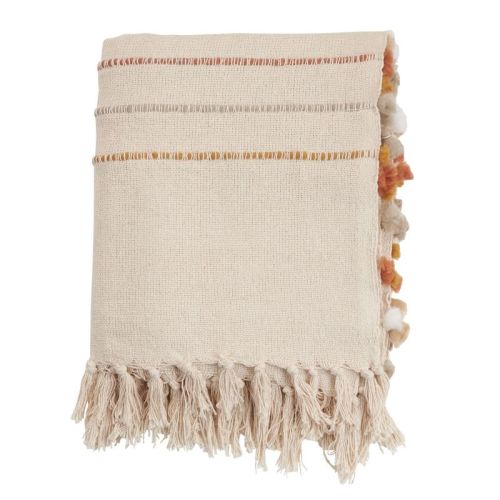 Saro Lifestyle Striped Throw Blanket With Tasseled Edges