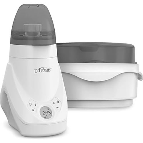 Dr. Brown’s Deluxe Baby Bottle Warmer and Sterilizer, for Baby Bottles and Baby Food Jars with Microwave Steam - for Baby Bottles, Nipples, Bottle Parts, Pacifiers, Teethers and Breast Pump Parts