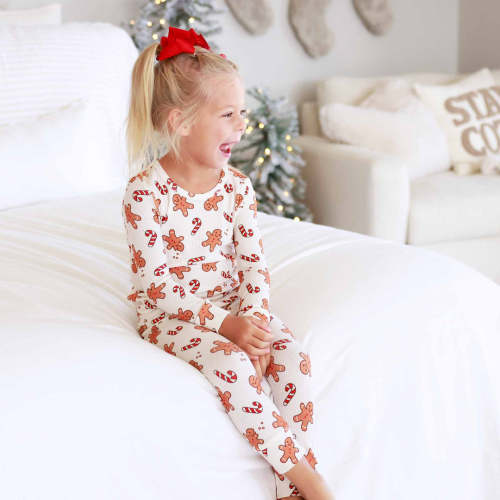 Sleigh Ride Sweets Bamboo Waffle Two Piece Pajama Set