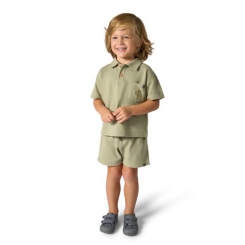 Modern Moments by Gerber Toddler Boy Polo Shirt and Short Outfitt Set, 2-Piece, 12M- 5T