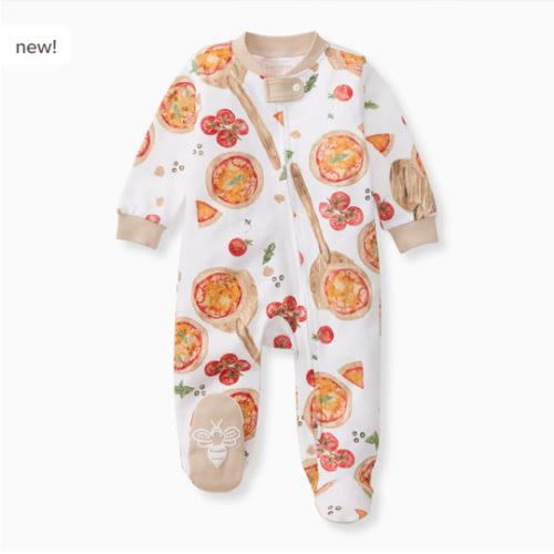 Brick Oven Pizza Organic Cotton Sleep & Play – Burt's Bees Baby, 6-9 mo