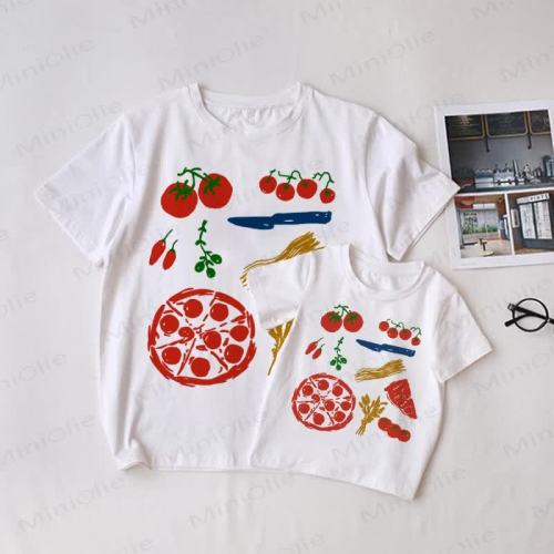 Family Matching Pizza Tomato T-Shirt – MiniOlie