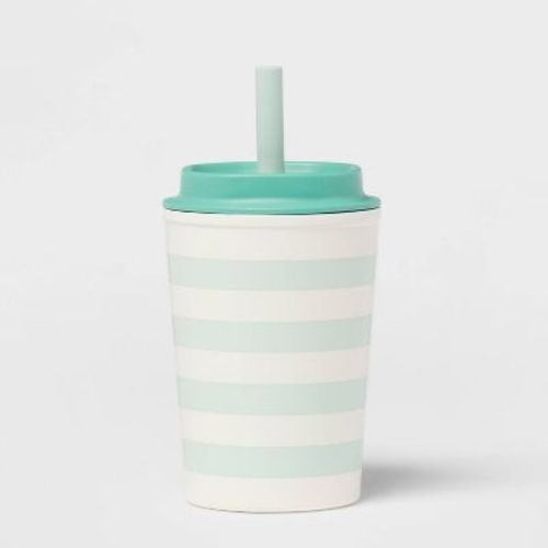 12oz Leak Proof Stainless Steel Portable Straw Tumbler - Pillowfort™, Color: Mint Green