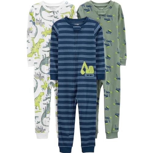 Simple Joys by Carter's Kids' 3-Pack Snug Fit Footless Cotton Pajamas