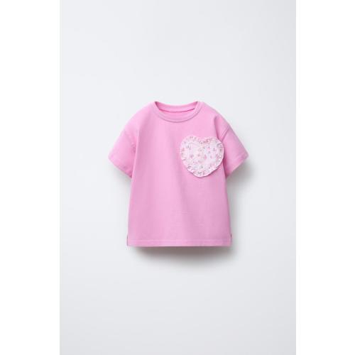 HEART PRINT T-SHIRT - Pink | ZARA United States