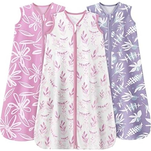Baby Sleep Sack 0-24 Months 100% Cotton Lightweight Wearable Blanket Baby Sleep Bag for Newborn Infant Toddler