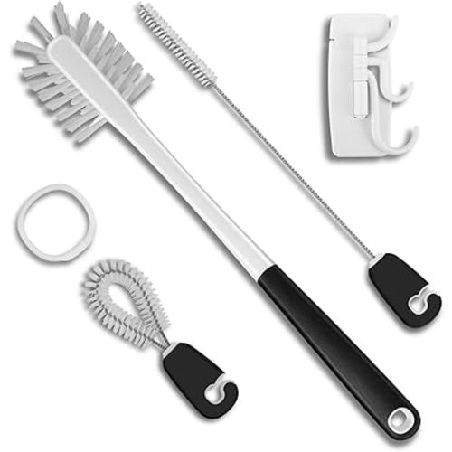 3-in-1 Water Bottle Cleaning Brush Set, Long Handle Water Bottle Scrubbing Brush, Built for Cleaning Narrow Neck Bottles, Sport Bottles, Baby Bottles, Coffee Mugs, Flasks
