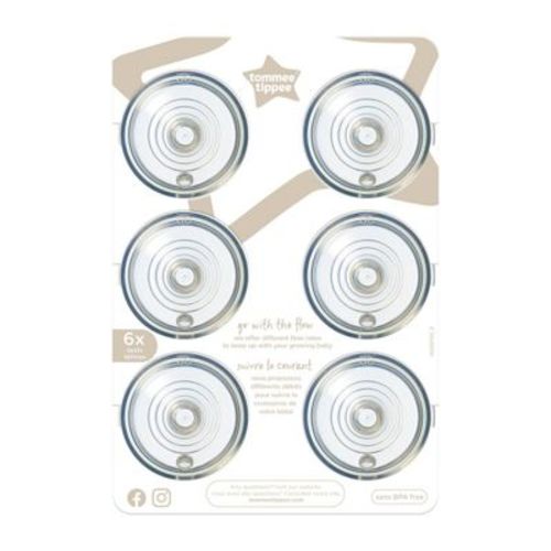 Tommee Tippee Natural Start Silicone Baby Bottle Nipples - Medium Flow - 6pk