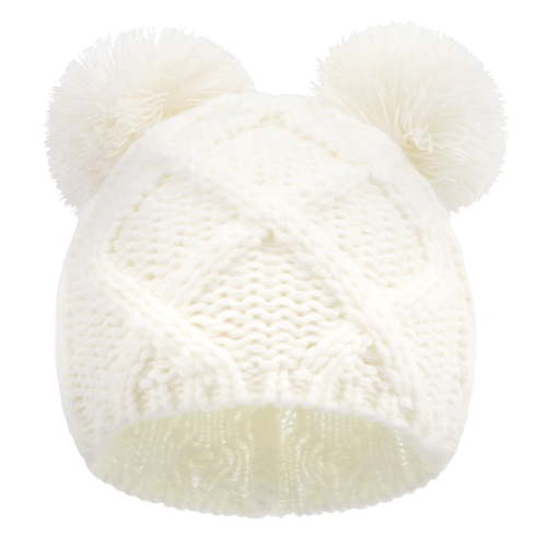 MEZZALL Girls Boys Winter Hats Boys Soft Baby Caps Kids Knit Winter Warm Hats Trendy Dailywear, WH1, 0-6 Months
