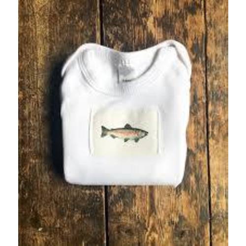 trout salmon fosh baby one piece - Google Search