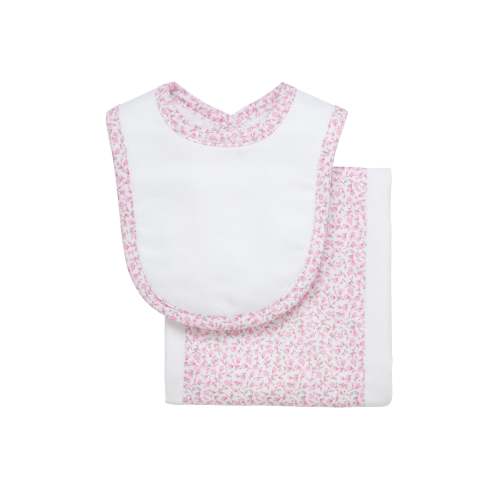 Ballet Floral Drooler Bib & Burp Set