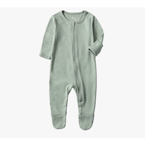 O2 BABY Baby Boys Girls Organic Cotton Zip-Front Sleeper Pajamas, Footed Sleep 'n Play
