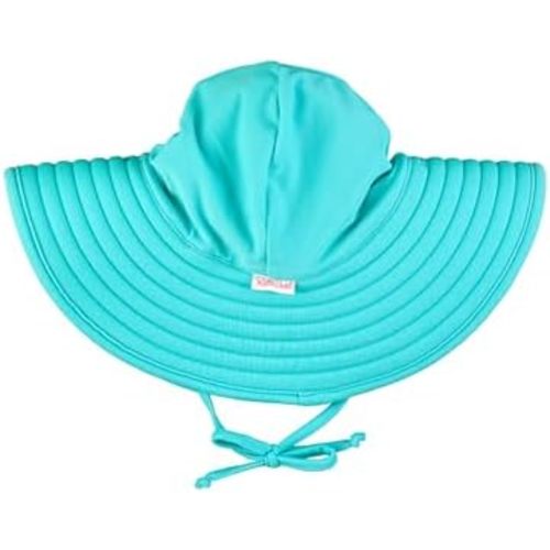 RuffleButts® Baby/Toddler Girls UPF 50+ Sun Protective Wide Brim Swimwear Sun Hat