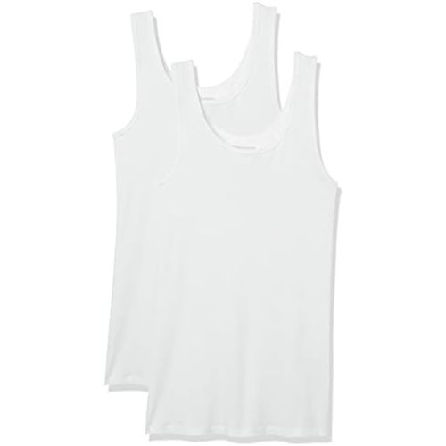 Amazon Essentials Women's Slim-Fit Scoop Neck Tank Top, Pack of 2