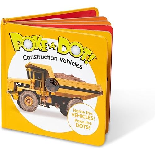 Melissa & Doug 41533 Poke-a-Dot Construction Vehicles | Activity Books | 3+ | Gift for Boy or Girl