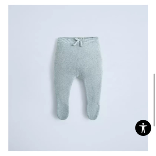 BOW FOOTED KNIT LEGGINGS - Light blue | ZARA United States