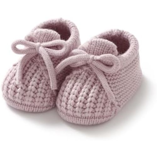 DovFanny Baby Booties Newborn Baby First Shoes Cozy Warm Knit Soft Booties for Toddler Infant Boy Girl