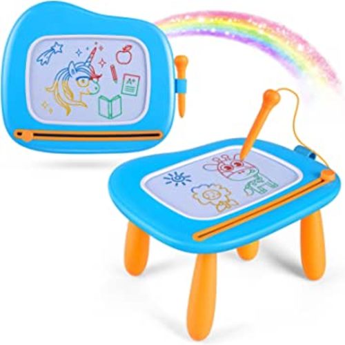 Smasiagon Toddler Toys Age 1-2 Year Old Boys, Magnetic Drawing Pad Doodle Board Educational Learning Toys for 1 2 3 Year Old Boys Birthday Christmas Gifts (Blue)
