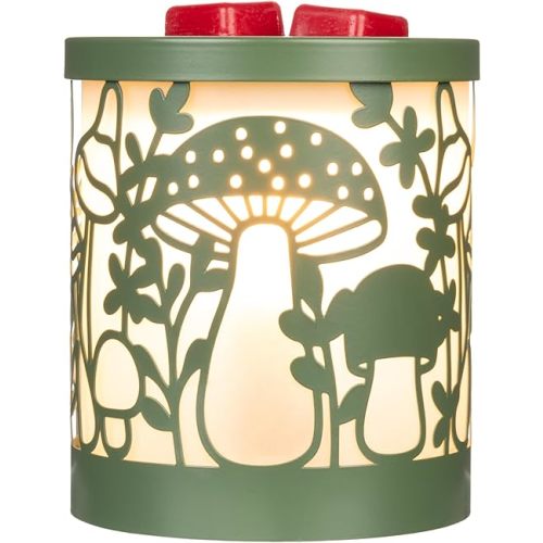 Scentsationals Whimsical Wax Melt Warmer, for Scented Wax Melts - Fantasy Collection Mushroom Forest - Fragrance Warmer for Cubes and Tarts