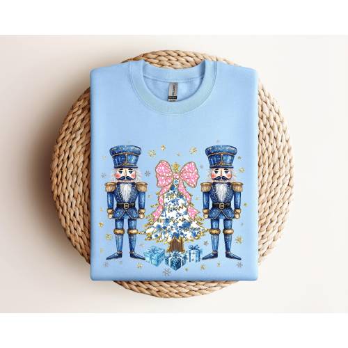 Nutcracker Sweatshirt, Christmas Nutcracker Shirt, Christmas Gift, Faux Sequin Shirt, Womens Christmas, Holiday Sweaters, Christmas Crewneck
