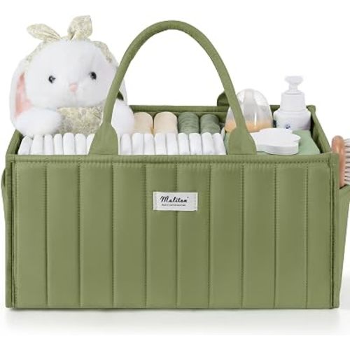 Maliton Baby Diaper Caddy Organizer for Changing Table, Green