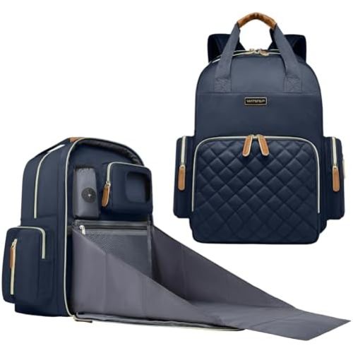 Diaper Bag Backpack with Changing Station, Baby Diaper Bag Organizer for Moms Dads Large Baby Changing Bags