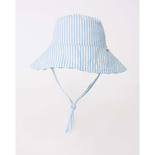 Big Floppy Reversible Sun Hat | Blue Pinstripe- Kindred Bravely