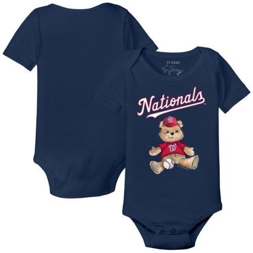Infant Washington Nationals Tiny Turnip Navy Teddy Boy Bodysuit