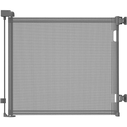 dearlomum Retractable Baby Gate,Mesh Baby Gate or Mesh Dog Gate,33" Tall,Extends up to 55" Wide,Child Safety Gate for Doorways, Stairs, Hallways, Indoor/Outdoor(Grey,33"x55"