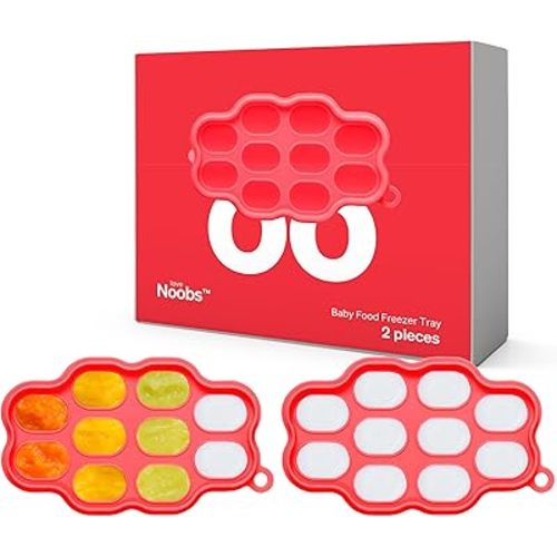 Breast Milk Freezer Tray by LoveNoobs™, 2 Pack, Breastmilk Popsicle Molds for Teething, Baby Popsicle Molds, Milk Trays,%100 Silicone Baby Food Freezer, BPA/BPS Free