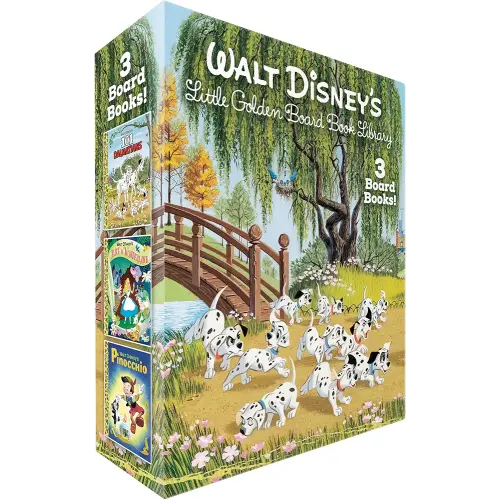 Walt Disney's Little Golden Board Book Library (Disney Classic): Pinocchio; Alice in Wonderland; 101 Dalmatians (Little Golden Book)