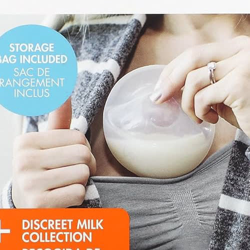 Boon Trove Silicone Manual Breast Pump Set - Hands Free Breast Milk Collector - Includes Polyester Travel Pouch - Breastfeeding Essentials - 2 Count