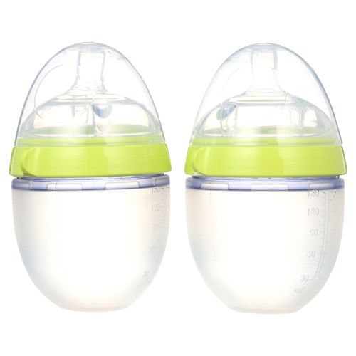 comotomo Baby Bottle, 5oz, Green, 2 Pack