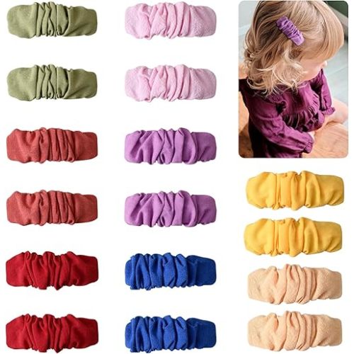 16 PCS Baby Snap Hair Clips 2.4 Inch Toddler Girl Hair Accessories Set and Barrettes for Infants Kids Fine Hair