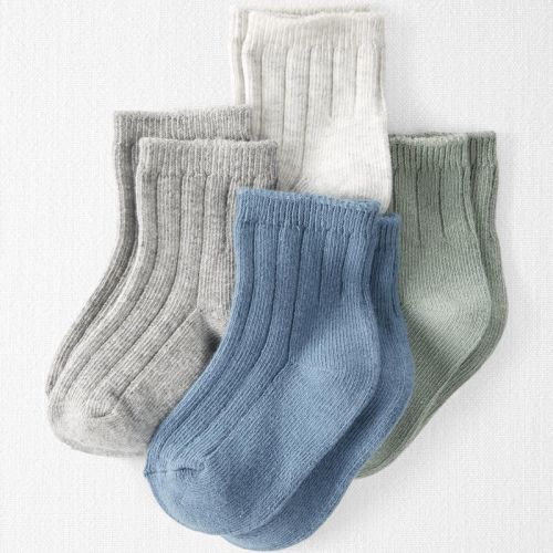 Multi Baby 4-Pack Organic Cotton Rib Socks | Carter’s Oshkosh Canada