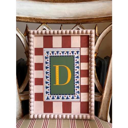 Colourful and Decorative Letter Print, Personalised Wall Art. Kids Bedroom Decor