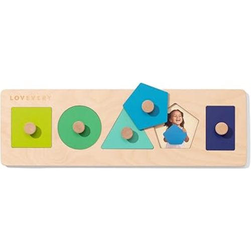 LOVEVERY | Friends of All Shapes Puzzle Montessori Toddler Toy