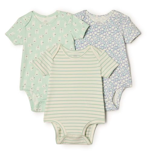 Amazon Essentials x Sofia Grainge Unisex Babies' Short Sleeve Crewneck Bodysuit, Pack of 3