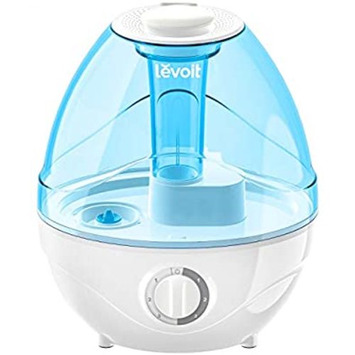 LEVOIT Humidifiers for Bedroom, 2.4L Ultrasonic Cool Mist Humidifier for Babies (BPA Free), Air Humidifier for Large Room, Whisper Quiet Operation, Auto Shut-Off and Night Light, Lasts up to 24 Hours - Blue