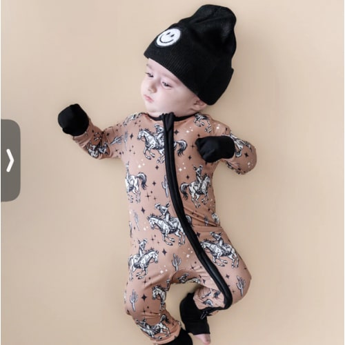 Bamboo Zip Romper | Desert Cowboy