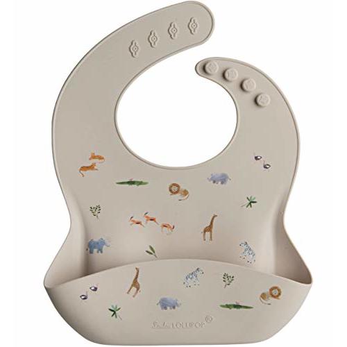 Loulou Lollipop Soft, Waterproof Silicone Feeding Bib for Babies and Toddlers