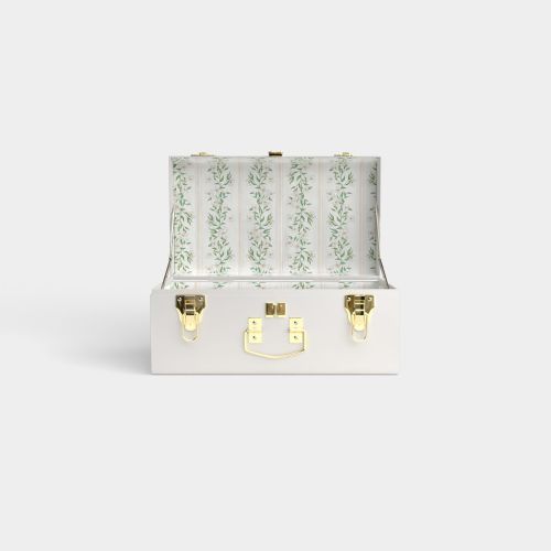 Mini Trunk - White - Darling Dogwood / No Embroidery