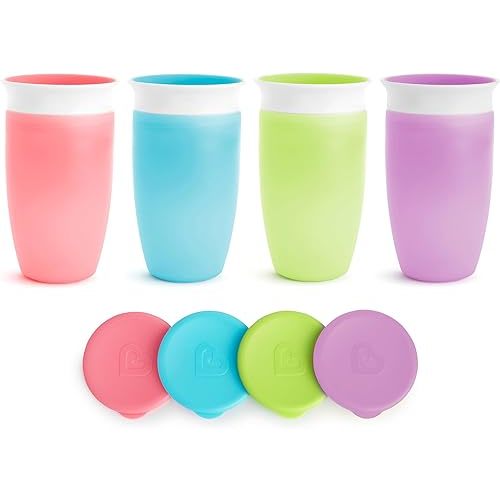 Munchkin® Miracle® 360 Toddler Sippy Cups with Lids, Spill Proof, 10 Ounce, 4 Pack