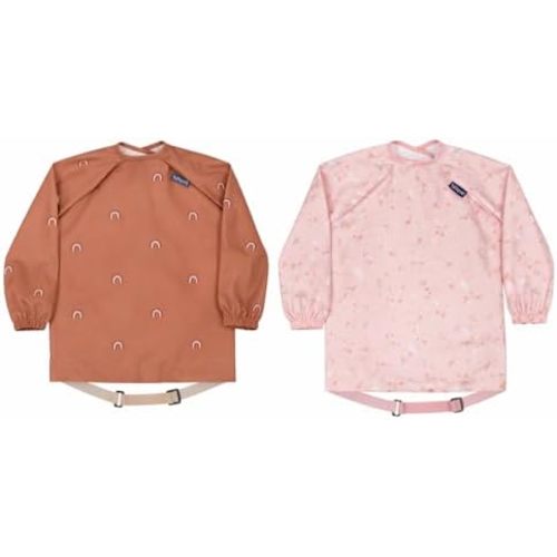 BIBaDO - Long Sleeve Baby Bibs - Babies & Toddlers 6-36 Months - Coverall Baby Led Weaning Bib - Easy Wipe, Soft & Waterproof