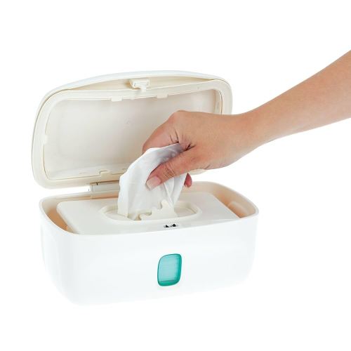 Nuby Baby Wipe Dispenser - Easy-Open Lid and Weighted Plate for Smooth Dispensing - Clear View Window